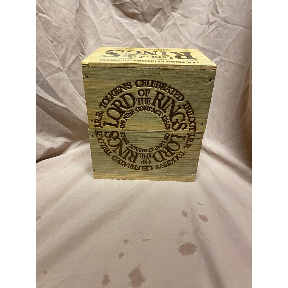 J.R.R. Tolkien Lord of the Rings Celebrated Trilogy 9-CD Box Set in Wooden Case